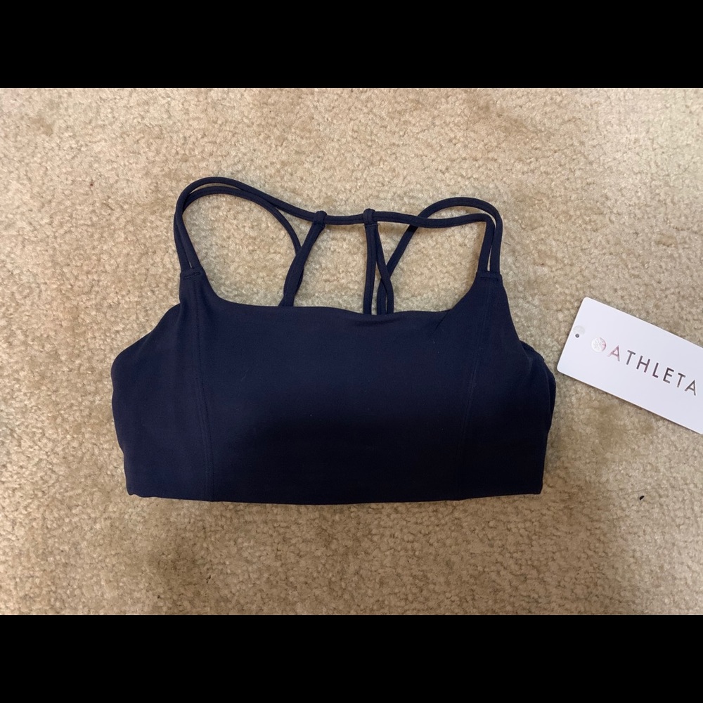 ATHLETA BREATHE IN BRA NAVY XXS NWT